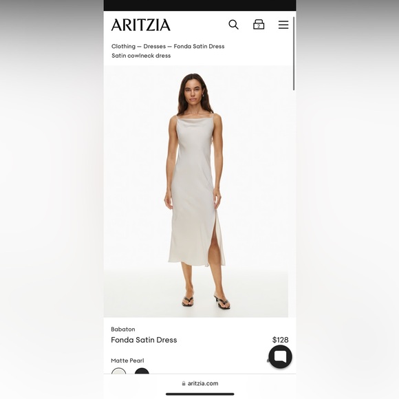 Babaton Fonda satin dress - Picture 5 of 5